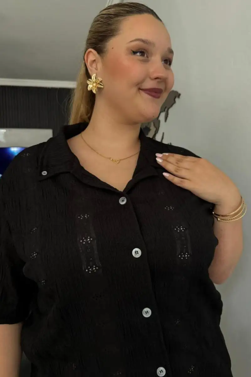 Camisa con encaje - 2