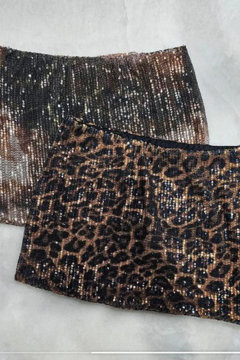 Mini con lentejuelas estampado M104 - 2