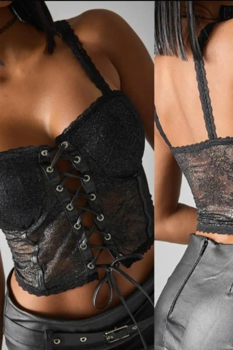 Corset encaje foil